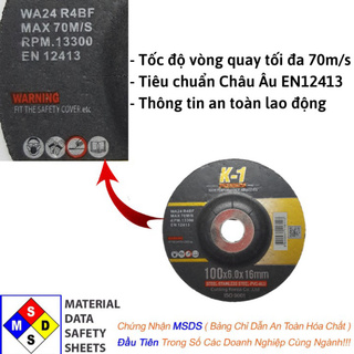 ĐÁ MÀI SẮT, KIM LOẠI K1 phi 100 ( 1 tấc)