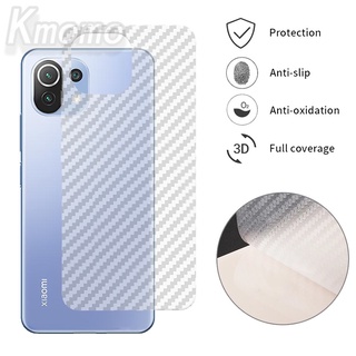 Mua một tặng bốn Xiaomi 11 Lite 5G NE Mi 11 Pro 11 Ultra 10T Pro 10 Lite Zoom Note 10 Redmi K40 Pro Plus POCO X3 NFC M3 F3  Màng bảo vệ lưng điện thoại bằng sợi carbon 3D trong suốt (5 miếng)