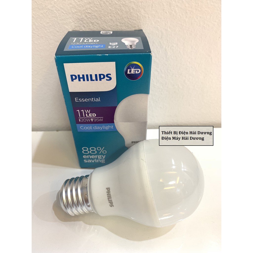 Bộ 3 Bóng Đèn Philips Led Ess Ledbulb 11w Đuôi E27 230v A60 Ánh Sáng (Trắng,Vàng) | BigBuy360 - bigbuy360.vn