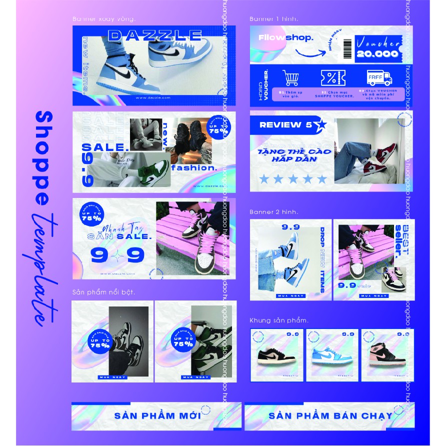 Template shoppe ngành hàng giày dép