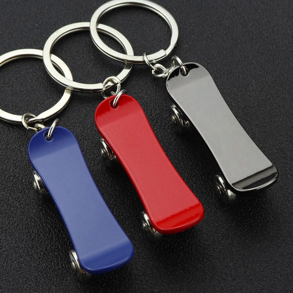 Mới Móc Khóa Hình Xe Tay Ga Màu Trơn Bằng Thép Không Gỉ