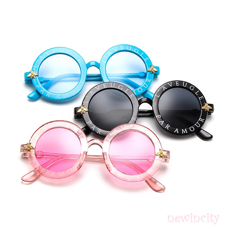 Kính mát gọng tròn thời trang mùa hè dành cho bé trai và bé gái