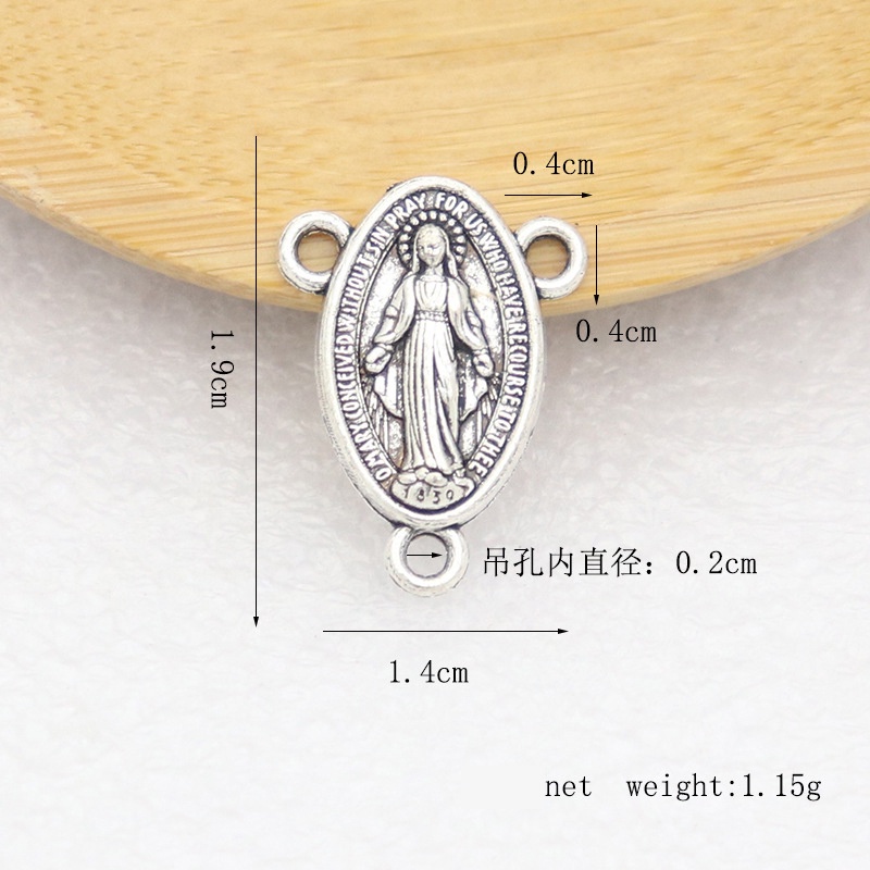 Bộ 50 Phụ Kiện Trung Tâm Guadalupe Virgin Mary 3 Lỗ Dùng Làm Vòng cổ DIY