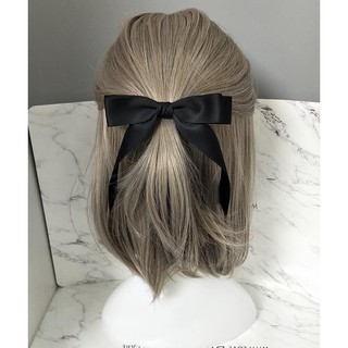 Kẹp tóc nơ Cột tóc nơ đuôi dài lụa mờ Ccamzone