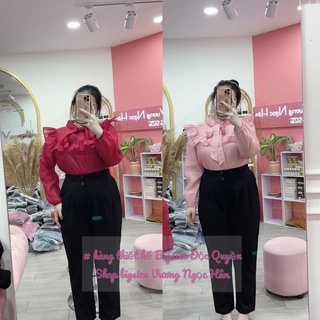 Áo tiểu thư cột nơ cổ bigsize