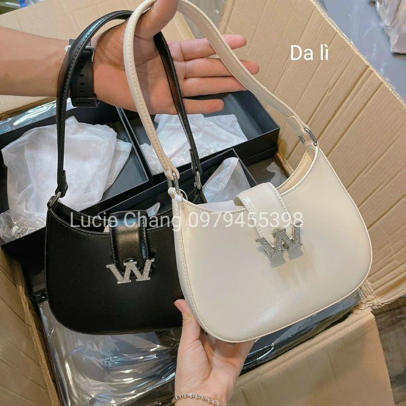 Túi Wangg kẹp nách mẫu mới hồng, đen, trắng, xanh da bóng, da lì, đá