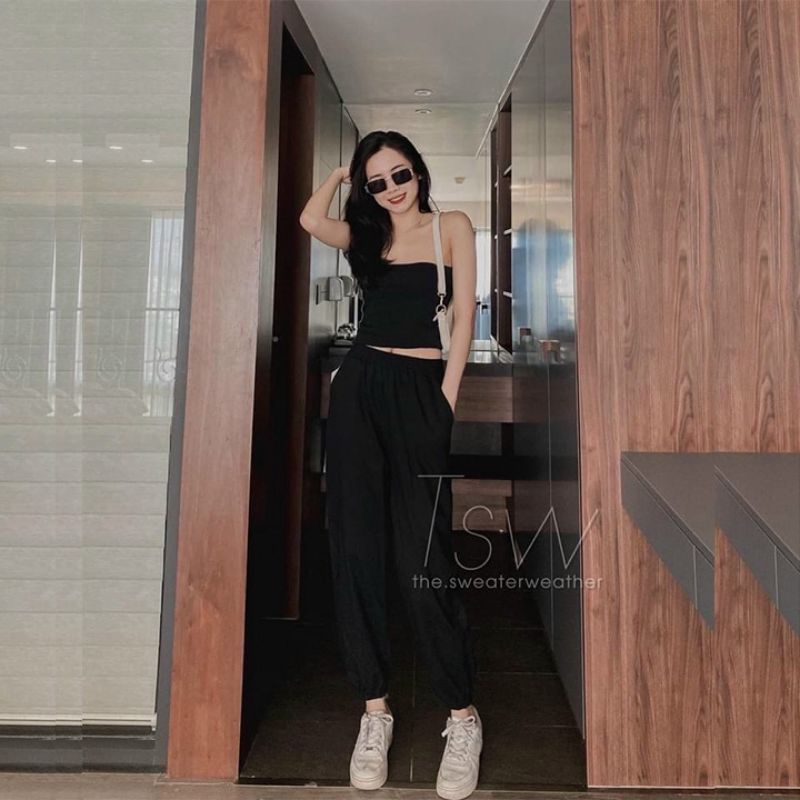 Quần bom đũi chun gấu dáng jogger hot summer