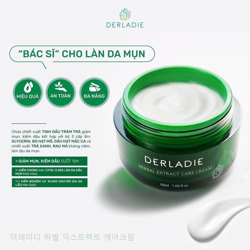Kem dưỡng ẩm ngừa mụn Derladie herbal extract care cream | BigBuy360 - bigbuy360.vn