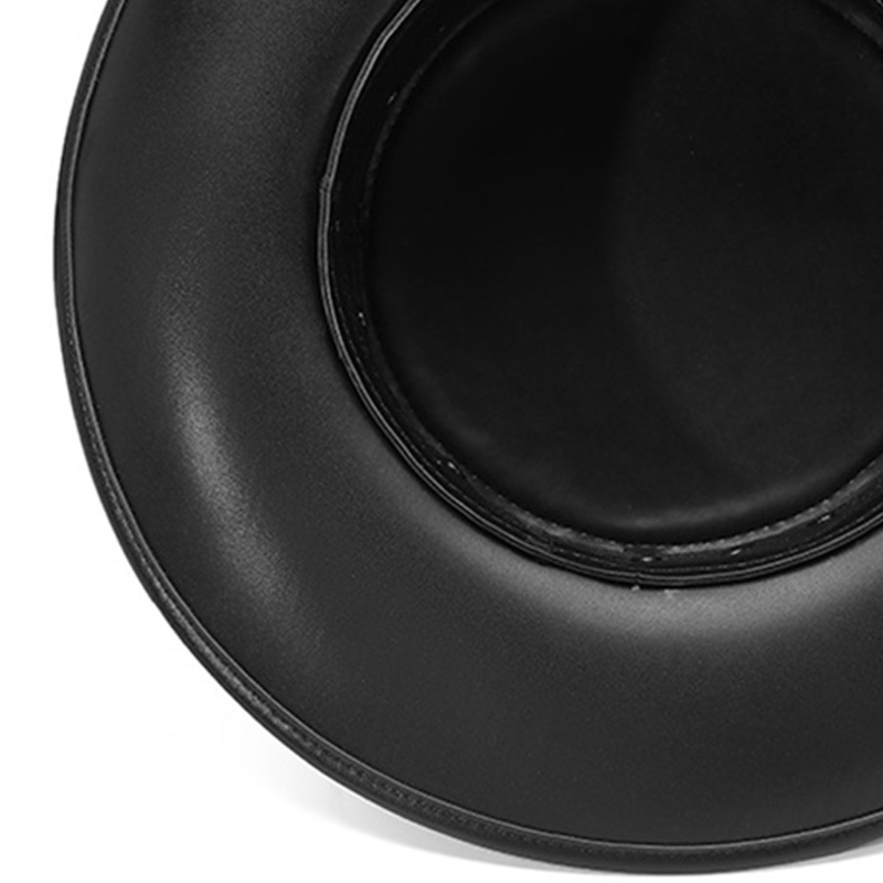 Mũ Phù Thủy Chất Liệu Da PU Màu Đen Phong Cách Retro