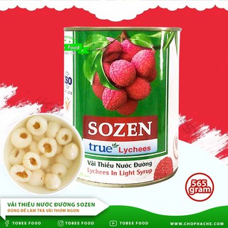 Vải thiều đóng lon sozen 560gr