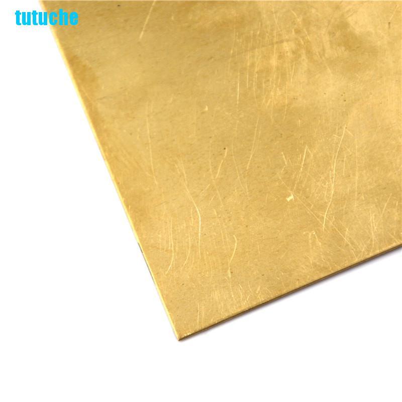 Tấm lá đồng thau dày để trang trí phụ kiện làm thủ công cỡ 0.5mm/ 0.8mm/ 1mm/ 2mm 100x100mm