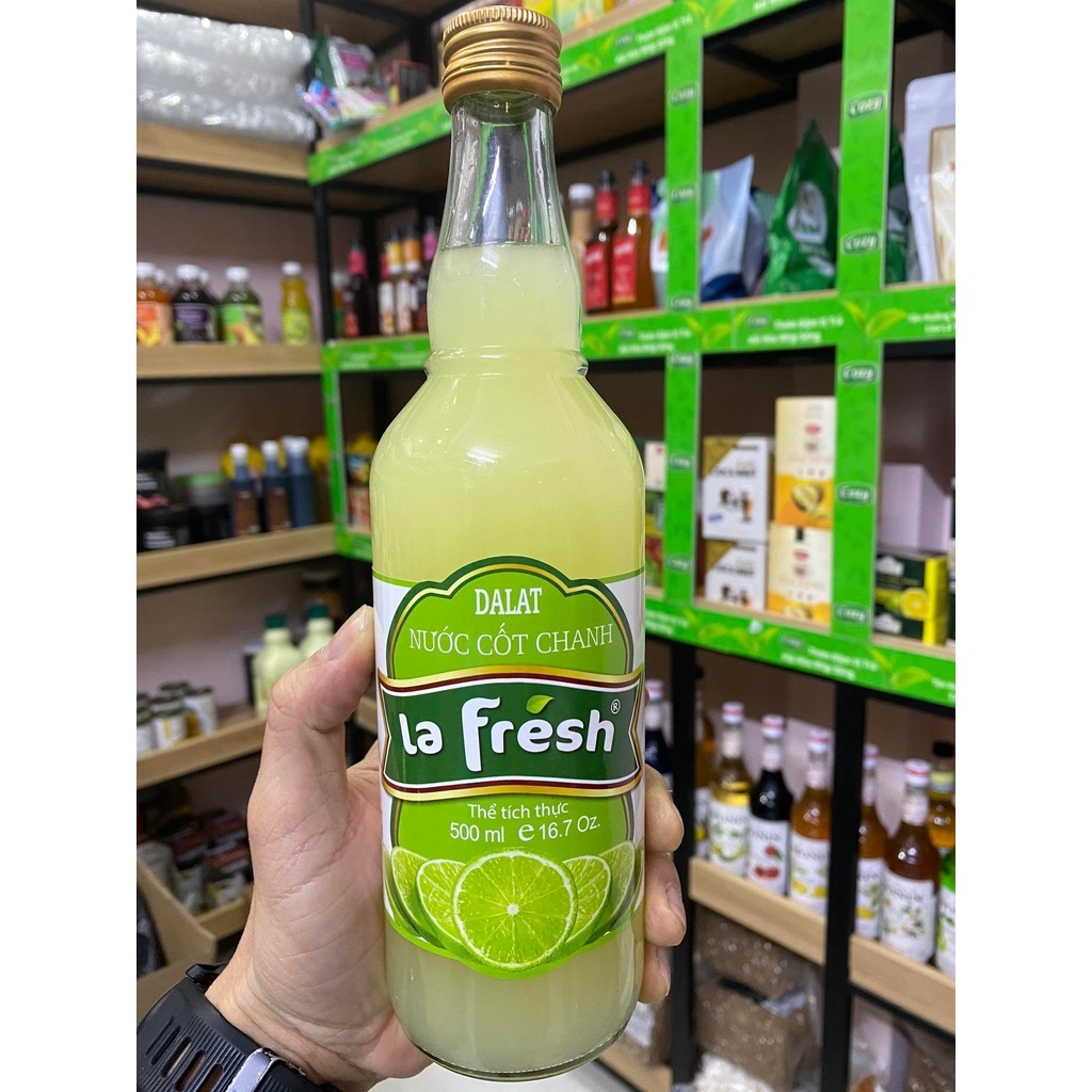 Nước Cốt Chanh ĐẬM ĐẶC NGUYÊN CHẤT 100% LA FRESH chai 500ml- CỐT CHANH VẮT KHÔNG ĐƯỜNG