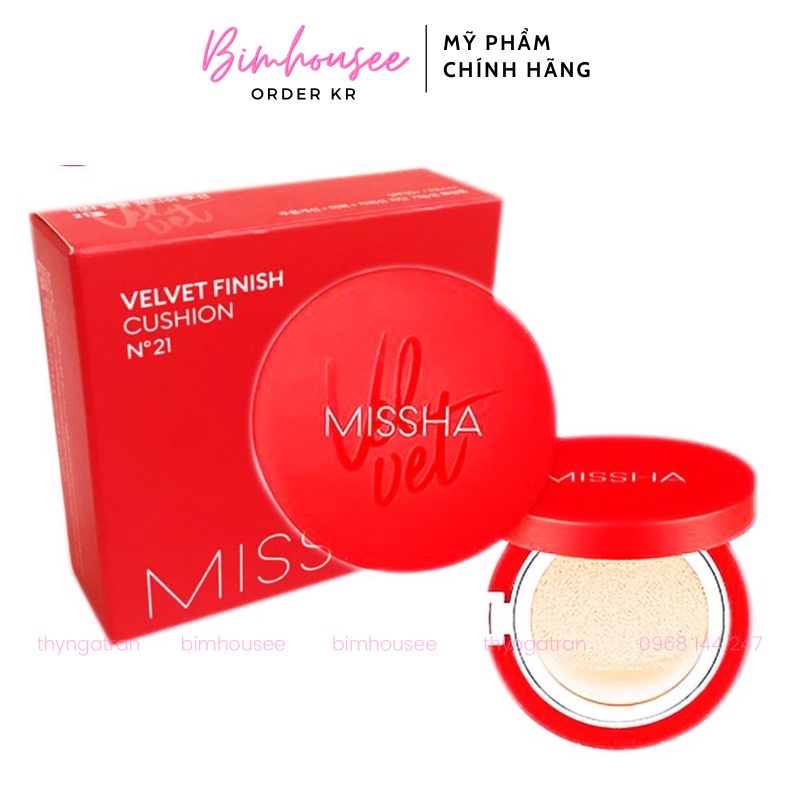 Phấn nước Missha Velvet Finish Cushion Glow line friends Edition