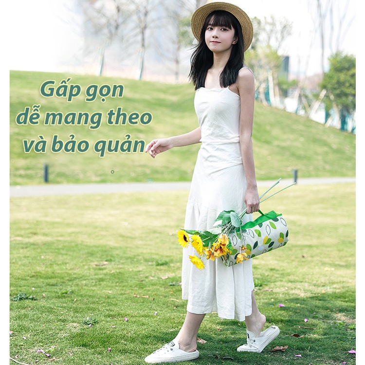 Thảm picnic chống nước, thảm dã ngoại caro gấp gọn cắm trại gia đình FITEZY