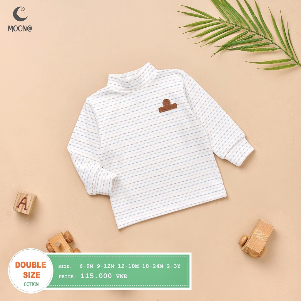 M1029 Áo cổ 3 phân dài tay Moon chất nỉ nhung dày (9-36M)