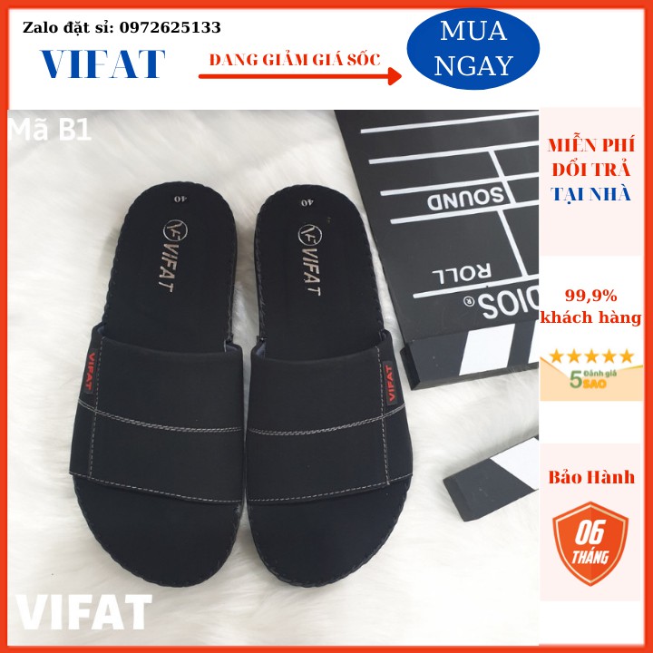 DÉP DA NAM VIFAT QUAI NGANG NAM MÃ ATX1- DÉP DA LỘN NHUNG MỊN MAY VIỀN ĐẾ