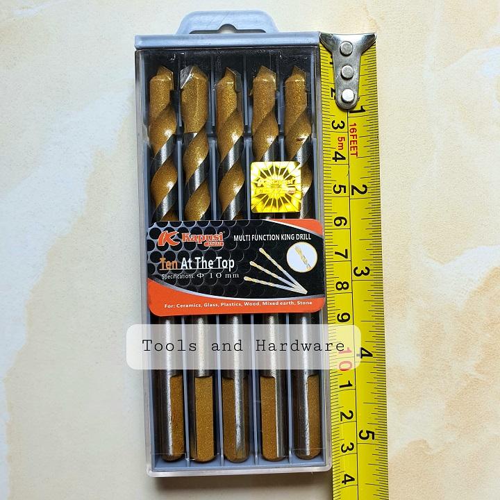 Hộp 5 Mũi khoan đa năng hãng Kapusi Nhật Bản phi 10mm, có tem chống hàng giả