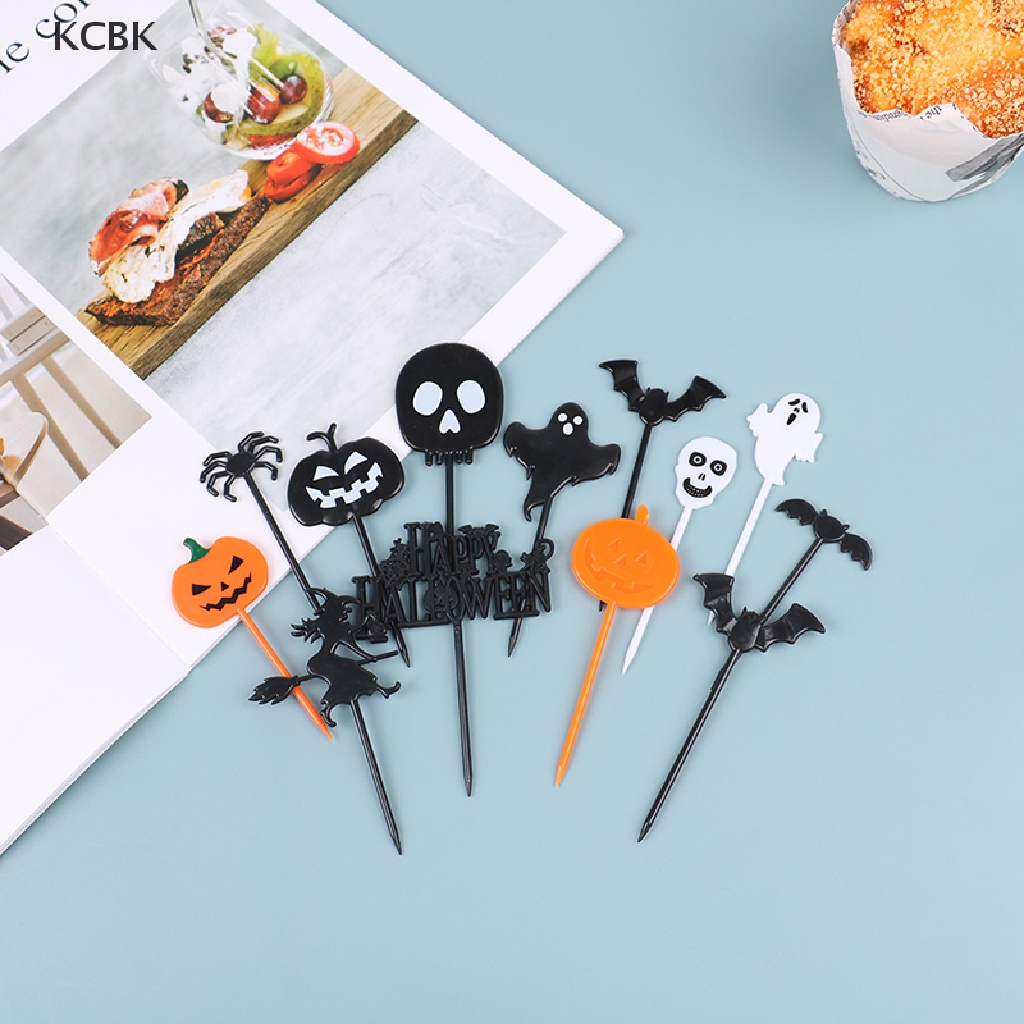 10 Nĩa Ăn Trái Cây Họa Tiết Halloween Dễ Thương