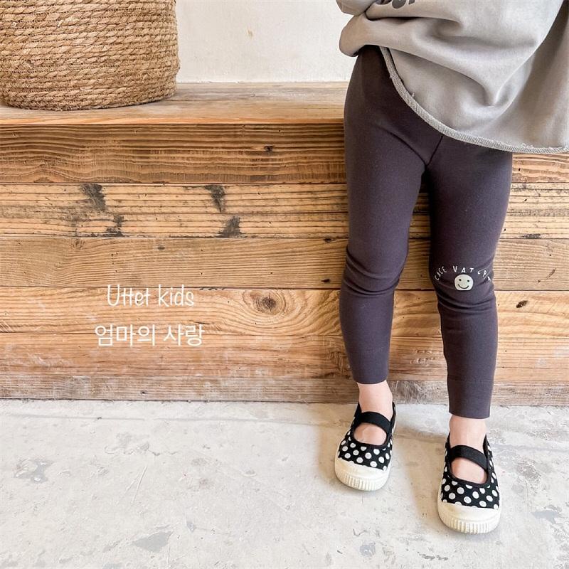 QUẦN LEGGING CHO BÉ GÁI PHONG CÁCH HÀN QUỐC HÌNH MẶT CƯỜI SIZE 80 TỚI 120