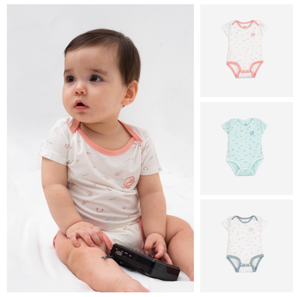 Bodychip ngắn tay cổ chồm - Bambus Techno BU