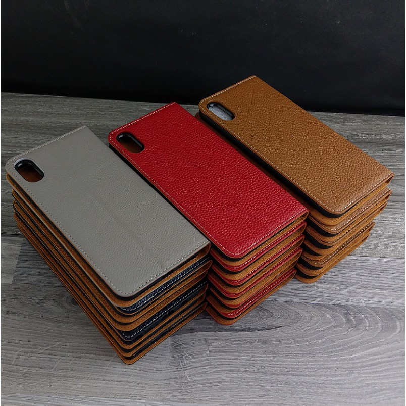 Bao Da Ionecase Iphone Xs Max Da Bò Màu Xanh Đen / Xanh rêu