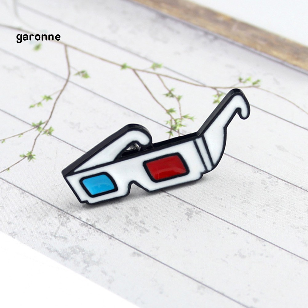 GA_Fashion 3D Sunglasses Badge Collar Lapel Brooch Pin Clothes Jewelry Bag Decor