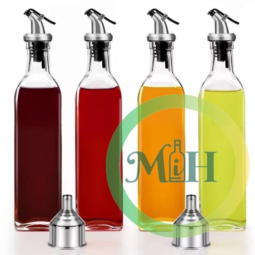 Bình chai đựng gia vị dầu ăn rót dấm nước mắm xì dầu tương mật ong thủy tinh 500ml 500 có vòi rót BT-CD09 | BigBuy360 - bigbuy360.vn