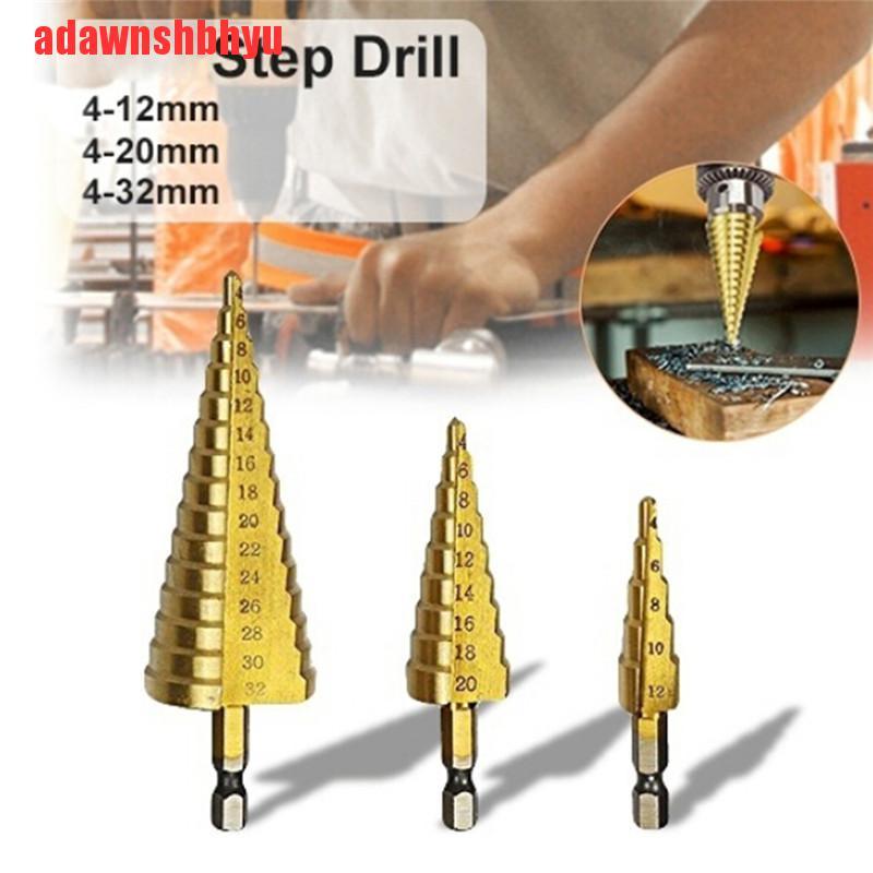 Bộ Mũi Khoan Lỗ Hình Nón Lớn Bằng Thép HSS