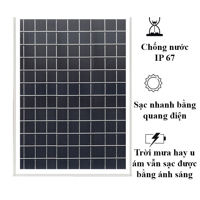 Đèn led năng lượng mặt trời 200W công nghệ led mới hạt tròn siêu sáng hiển thị phần trăm pin [Bảo hành 1 năm]