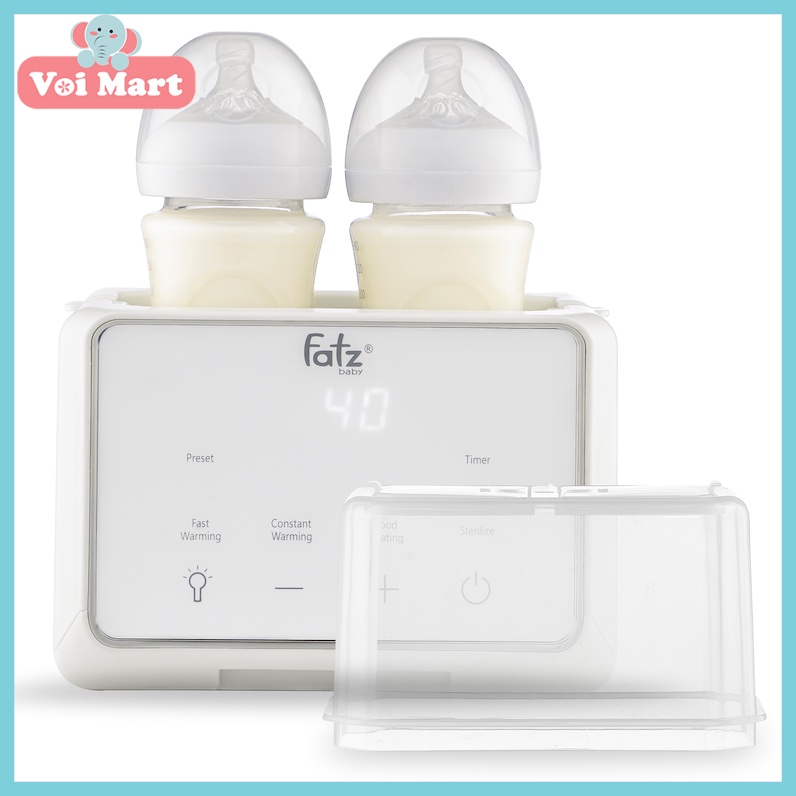 MÁY HÂM SỮA TIỆT TRÙNG 2 BÌNH ĐIỆN TỬ FATZ BABY - DUO 3 PLUS - FB3094TK BẢO HÀNH CHÍNH HÃNG 12 THÁNG