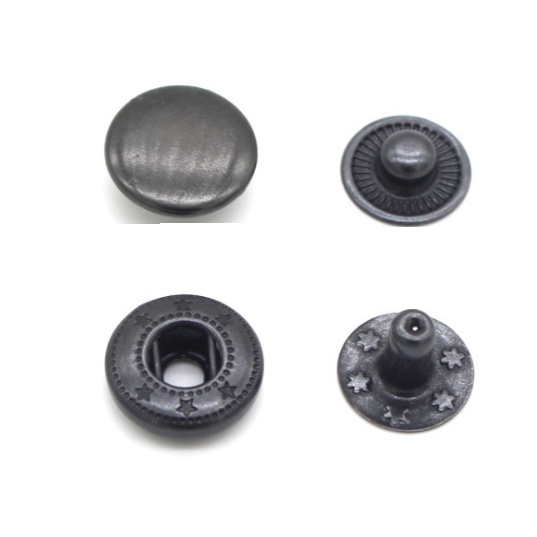 Nút bấm 4 thành phần  Cúc bấm áo khoác Loại 17mm Bằng thau không gỉ Màu bạc, vàng, đồng, đen Phụ liệu may mặc