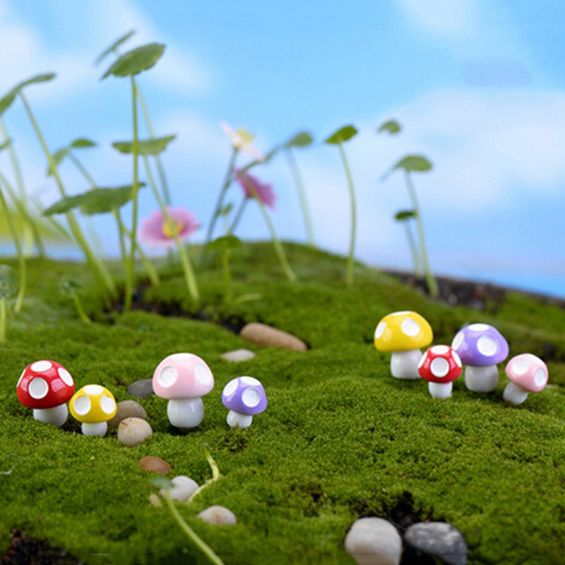 Set 10 / 20 Nấm Mini Trang Trí Tiểu Cảnh