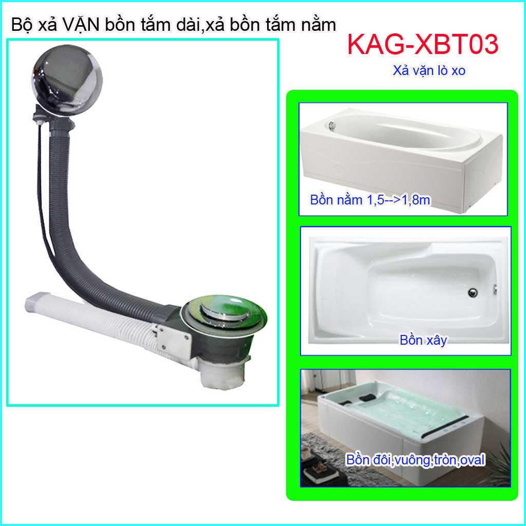 Bộ Xả bồn tắm dài KAG-XBT03, trôn Bộ xả tay vặn cho bồn tắm nằm giá tốt hiệu suất sử dụng tốt