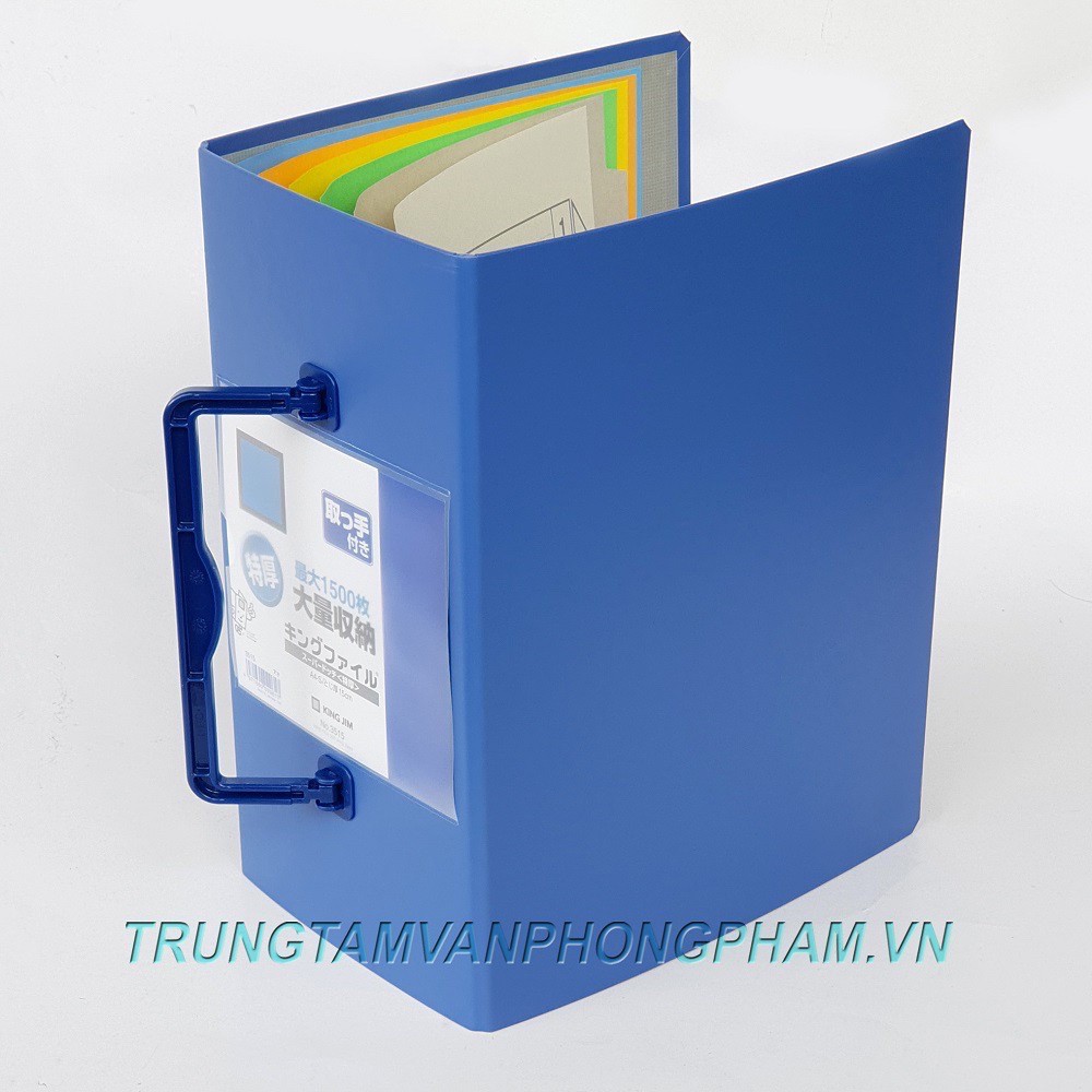 Bìa file 2 còng ống 15cm A4-S - KingJim 3515 bìa còng to lớn nhất King jim 3515 1000 1500 tờ