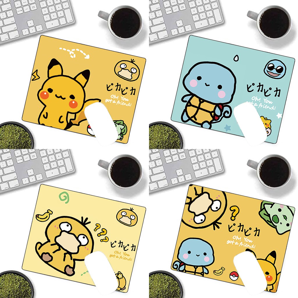 Tấm Lót Chuột Máy Tính / Chuột Máy Tính Cỡ Lớn In Hình pokemon pikachu Chống Nước