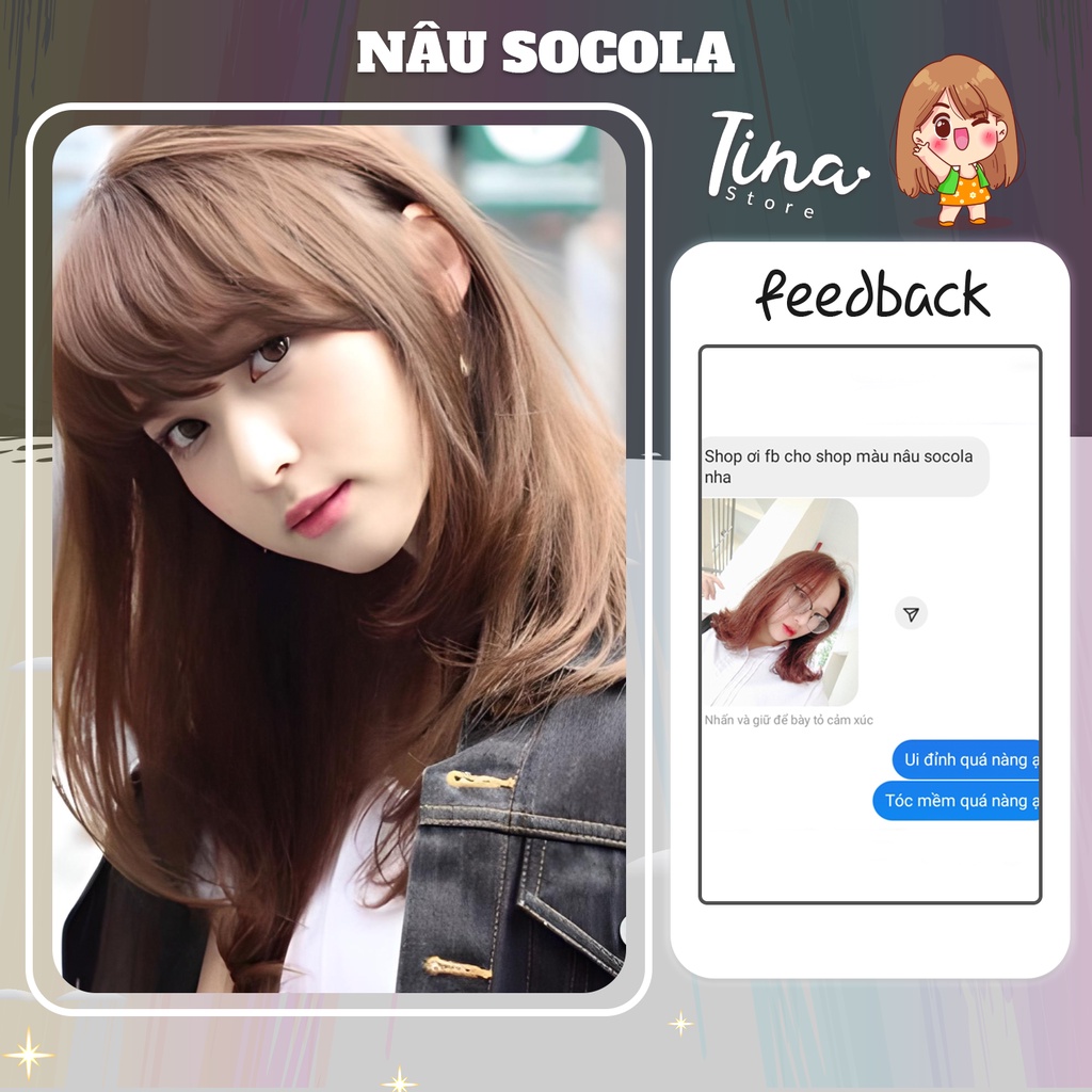 Thuốc Nhuộm Tóc Màu NÂU SOCOLA Không Tẩy 100g - Beli Official Store