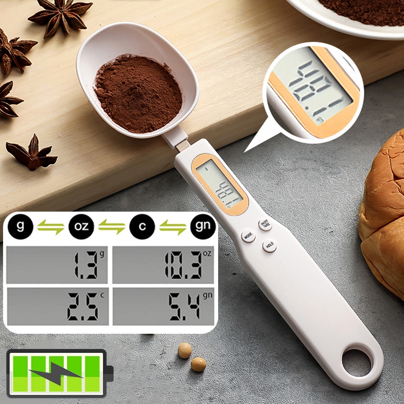 Electronic Kitchen Scale 500g/0.1g Digital Measuring Spoon with LCD Display Food Flour Scale Mini Ki