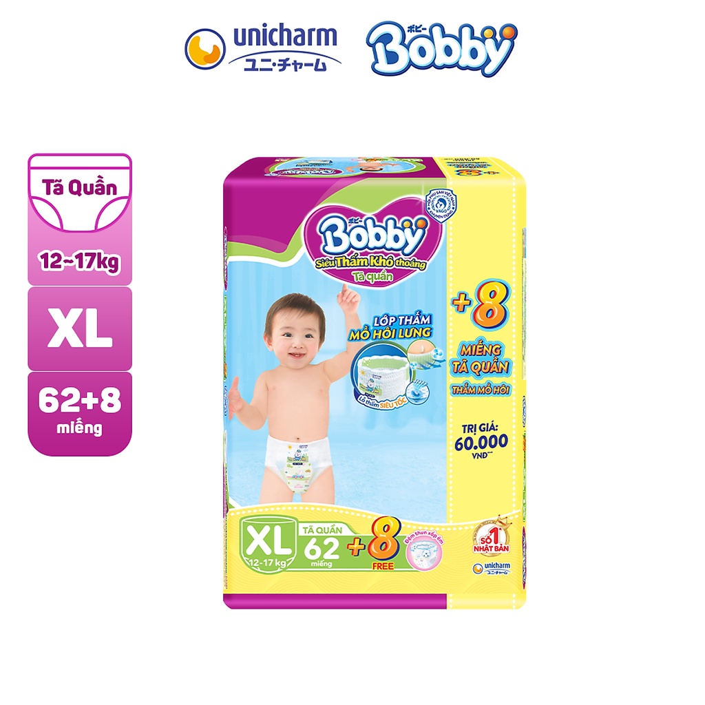 [tặng 6 miếng] TÃ Quần Boby  đủ size  S54+6 , M42+6 , L38+6 , XL34+6 , XXL30+6 , XXXL24+6
