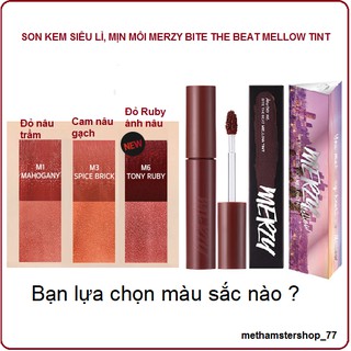 Son Kem Merzy Bite The Beat Mellow Tint City 03 Màu M1, M3, M6 [Vỏ Tím]