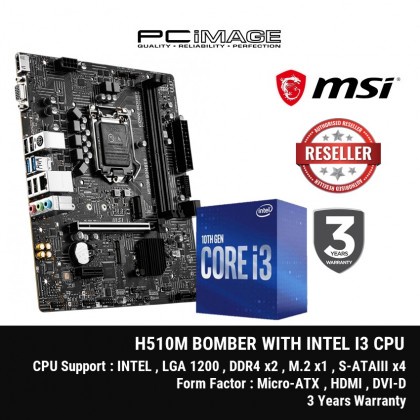 Mainboard MSI H510M BOMBER (Chipset Intel H510/ Socket LGA1200/ VGA onboard)