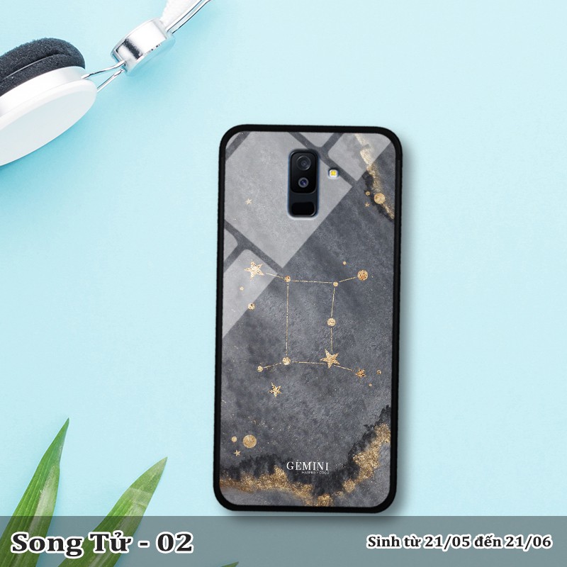 Ốp lưng kính 3D Samsung A6 Plus 2018- hình cung hoàng đạo