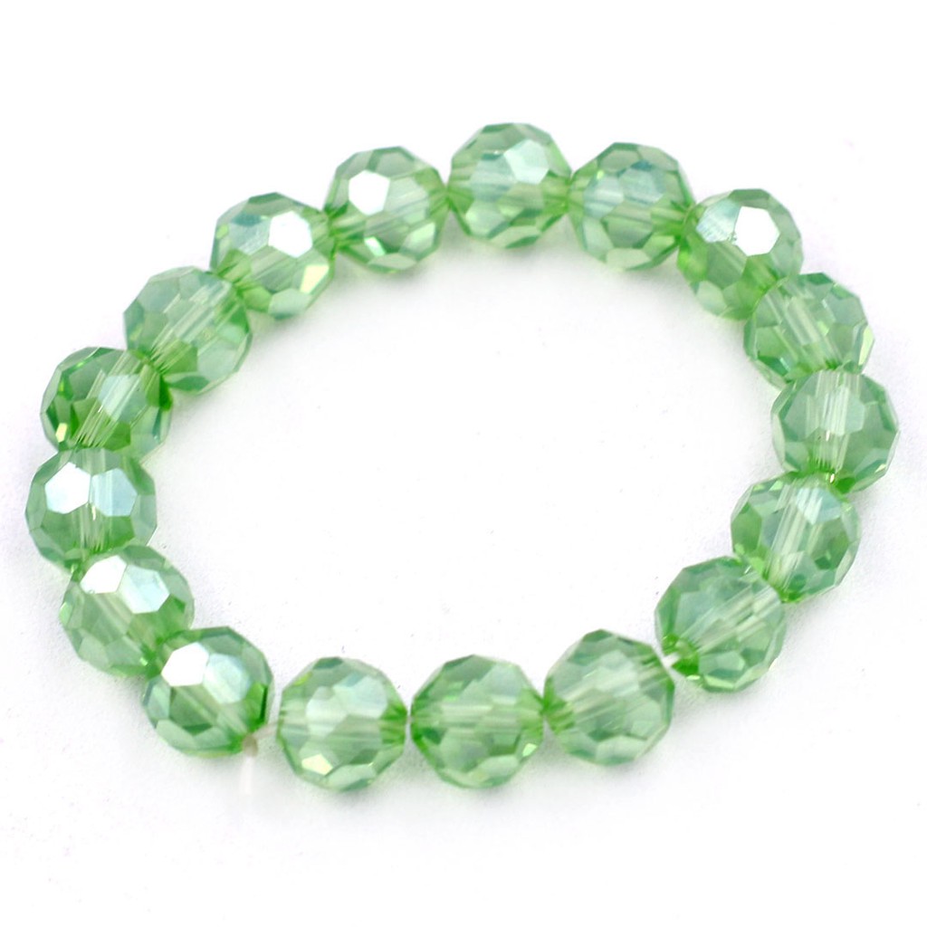 Vòng chuỗi pha lê cắt giác nhiều màu 10 ly - Vòng tay phong thủy