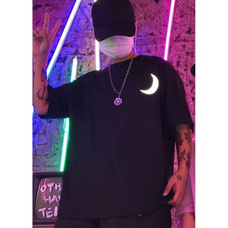 Áo Thun Stee Tay Lỡ Unisex Nam Nữ Moon Dạ Quang TNS62 The Ngầu Style PhillipStore