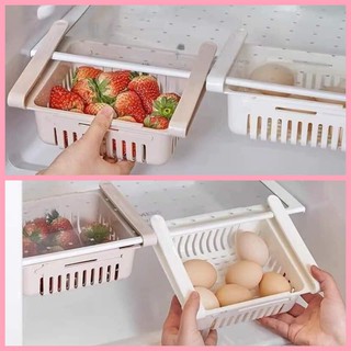 Khay phụ đựng đồ kẹp tủ lạnh bằng nhựa - set/2 cái ( màu ngẫu nhiên)