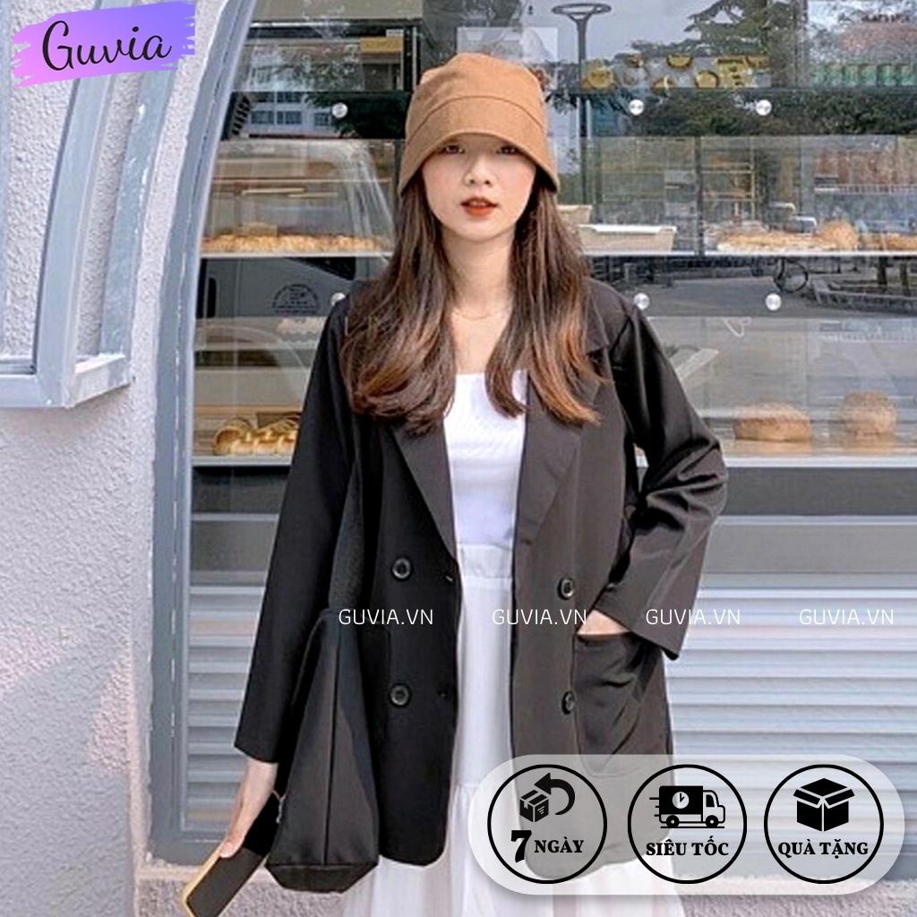 Áo khoác vest trơn form rộng chất nhung Mango Áo blazer ulzzang Cá Tính Unisex ABZ Guvia