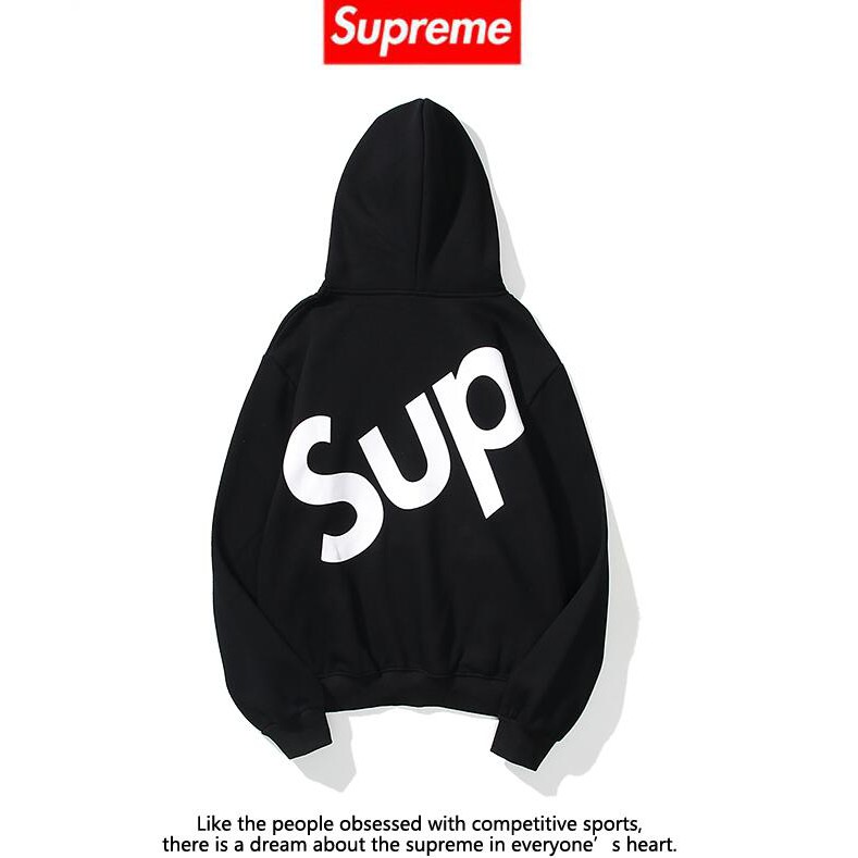 Áo Hoodie Vải Cotton In Chữ Supreme Thời Trang Cho Nam Nữ