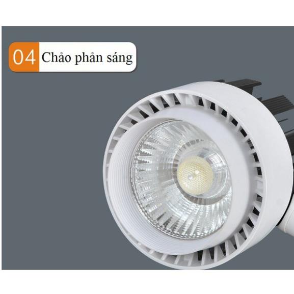 Combo 2 đèn rọi ray 20W + 1 thanh ray 0.5 mét.