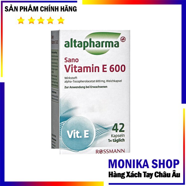 Vitamin E 600 Rossman ĐỨC 42 VIÊN