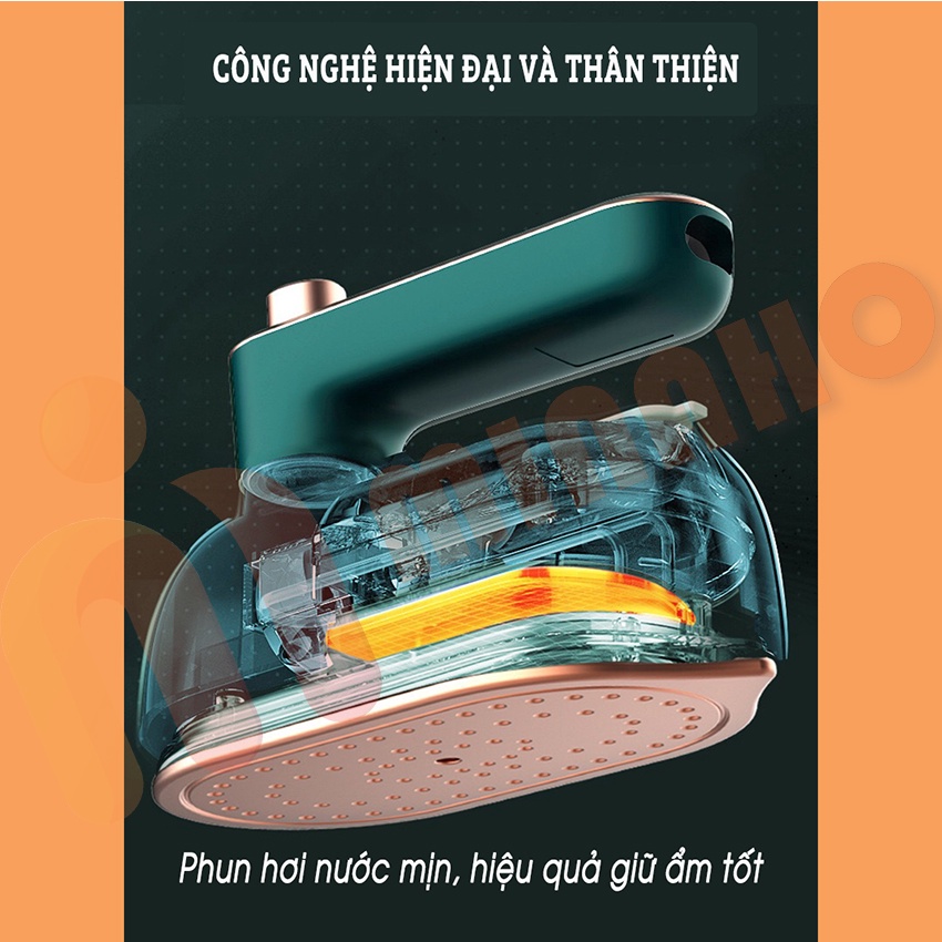 Bàn Là Hơi Nước Cầm Tay Xoay 180 độ - Bàn Ủi Hơi Nước Mini Công Suất 33W Mẫu Mới