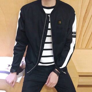Aó khoác bomber kaki 2lớp